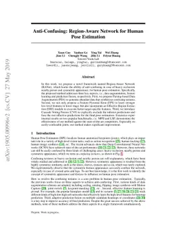 Anti-Confusing: Region-Aware Network for Human Pose Estimation