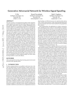 Generative Adversarial Network for Wireless Signal Spoofing