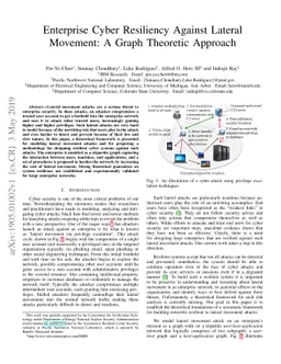 Enterprise Cyber Resiliency Against Lateral Movement: A Graph Theoretic
  Approach