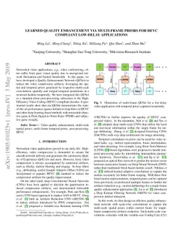 Learned Quality Enhancement via Multi-Frame Priors for HEVC Compliant
  Low-Delay Applications