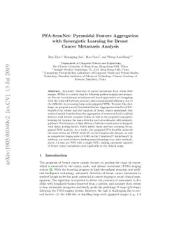 PFA-ScanNet: Pyramidal Feature Aggregation with Synergistic Learning for
  Breast Cancer Metastasis Analysis