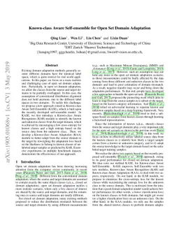 Known-class Aware Self-ensemble for Open Set Domain Adaptation
