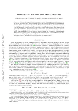Approximation spaces of deep neural networks