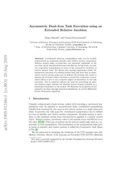 Asymmetric Dual-Arm Task Execution using an Extended Relative Jacobian