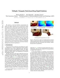 TriDepth: Triangular Patch-based Deep Depth Prediction