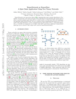 TensorNetwork on TensorFlow: A Spin Chain Application Using Tree Tensor
  Networks