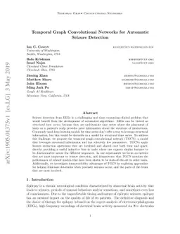 Temporal Graph Convolutional Networks for Automatic Seizure Detection
