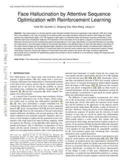 Face Hallucination by Attentive Sequence Optimization with Reinforcement
  Learning