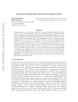 Improved Classification Rates for Localized SVMs