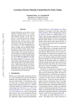 Learning to Denoise Distantly-Labeled Data for Entity Typing