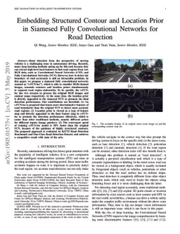 Embedding Structured Contour and Location Prior in Siamesed Fully
  Convolutional Networks for Road Detection
