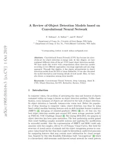A Review of Object Detection Models based on Convolutional Neural
  Network