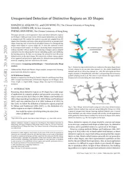Unsupervised Detection of Distinctive Regions on 3D Shapes