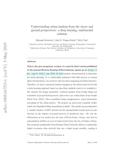 Understanding urban landuse from the above and ground perspectives: a
  deep learning, multimodal solution