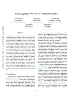 Feature Aggregation Network for Video Face Recognition