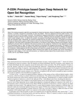 P-ODN: Prototype based Open Deep Network for Open Set Recognition