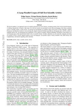 A Large Parallel Corpus of Full-Text Scientific Articles