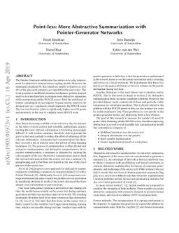Point-less: More Abstractive Summarization with Pointer-Generator
  Networks
