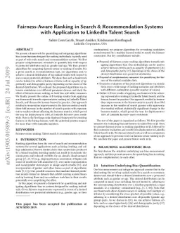 Fairness-Aware Ranking in Search & Recommendation Systems with
  Application to LinkedIn Talent Search