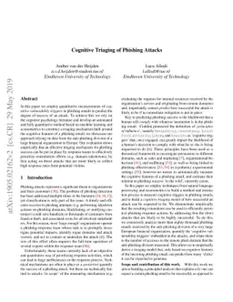 Cognitive Triaging of Phishing Attacks