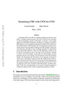 Simulating CRF with CNN for CNN