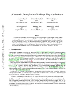 Adversarial Examples Are Not Bugs, They Are Features