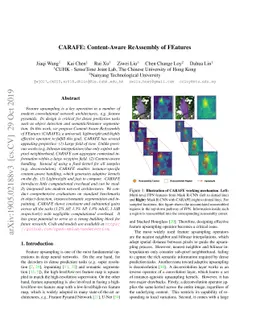 CARAFE: Content-Aware ReAssembly of FEatures