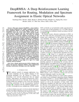 DeepRMSA: A Deep Reinforcement Learning Framework for Routing,
  Modulation and Spectrum Assignment in Elastic Optical Networks