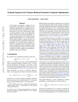 Estimate Sequences for Variance-Reduced Stochastic Composite
  Optimization