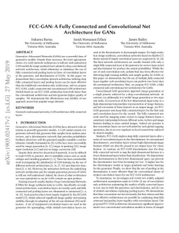 FCC-GAN: A Fully Connected and Convolutional Net Architecture for GANs