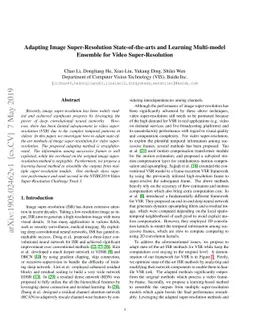 Adapting Image Super-Resolution State-of-the-arts and Learning
  Multi-model Ensemble for Video Super-Resolution
