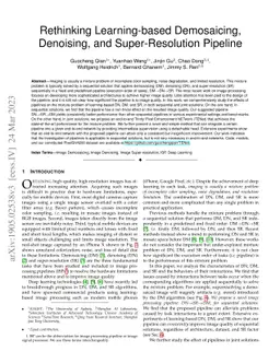 Rethinking Learning-based Demosaicing, Denoising, and Super-Resolution
  Pipeline
