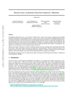 Dissecting Android Cryptocurrency Miners