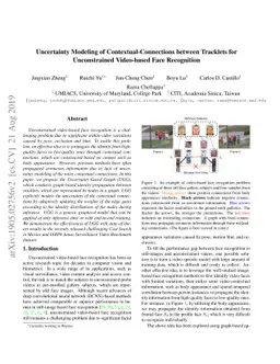 Uncertainty Modeling of Contextual-Connections between Tracklets for
  Unconstrained Video-based Face Recognition