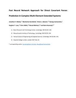 Fast Neural Network Approach for Direct Covariant Forces Prediction in
  Complex Multi-Element Extended Systems
