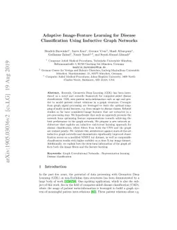 Adaptive Image-Feature Learning for Disease Classification Using
  Inductive Graph Networks