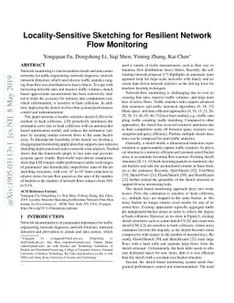 Locality-Sensitive Sketching for Resilient Network Flow Monitoring