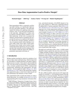 Does Data Augmentation Lead to Positive Margin?