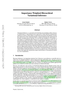 Importance Weighted Hierarchical Variational Inference