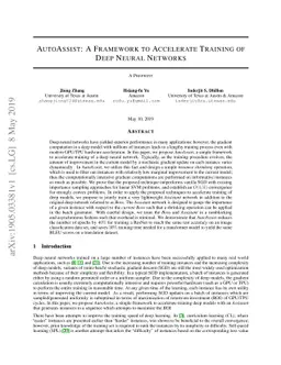 AutoAssist: A Framework to Accelerate Training of Deep Neural Networks