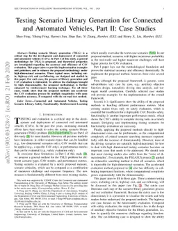 Testing Scenario Library Generation for Connected and Automated
  Vehicles, Part II: Case Studies
