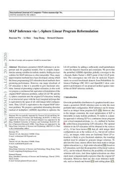 MAP Inference via L2-Sphere Linear Program Reformulation