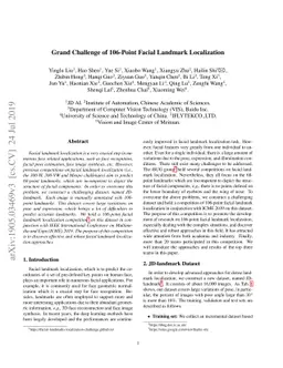 Grand Challenge of 106-Point Facial Landmark Localization