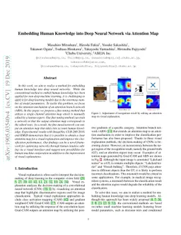 Embedding Human Knowledge into Deep Neural Network via Attention Map