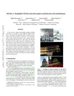 D2-Net: A Trainable CNN for Joint Detection and Description of Local
  Features