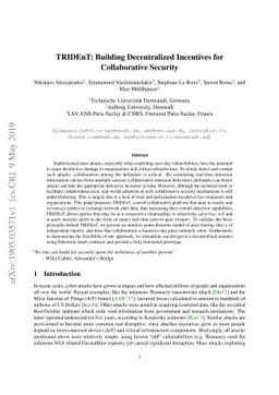 TRIDEnT: Building Decentralized Incentives for Collaborative Security