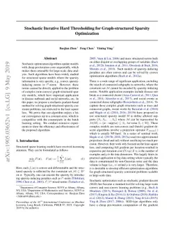Stochastic Iterative Hard Thresholding for Graph-structured Sparsity
  Optimization