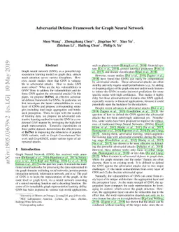 Adversarial Defense Framework for Graph Neural Network