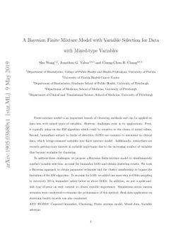 A Bayesian Finite Mixture Model with Variable Selection for Data with
  Mixed-type Variables