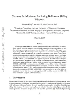 Coresets for Minimum Enclosing Balls over Sliding Windows